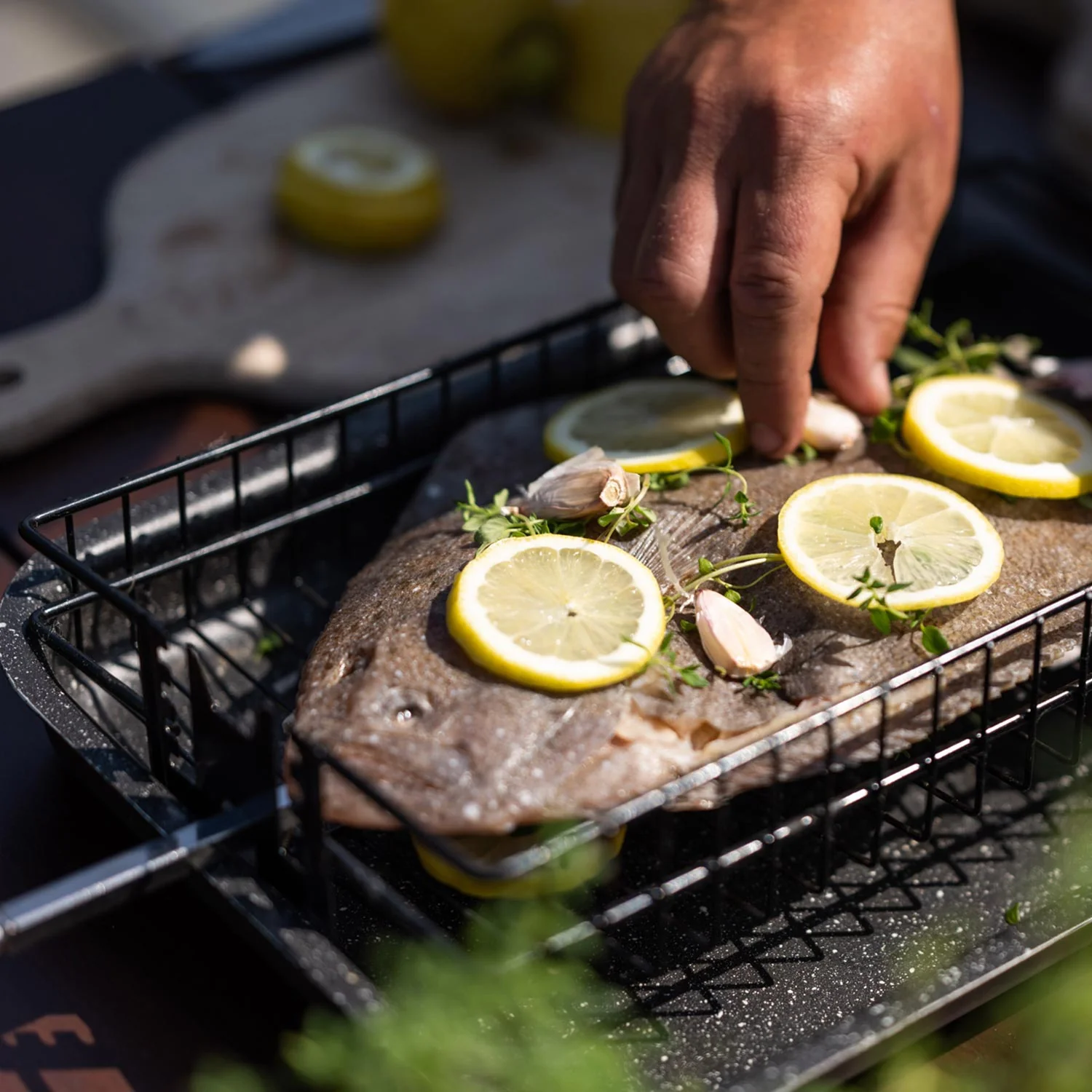 Big Green Egg Flat Basket, Platte Mand Rotisserie 4 Big Green Egg Flat Basket, Platte Mand Rotisserie - Afbeelding 4