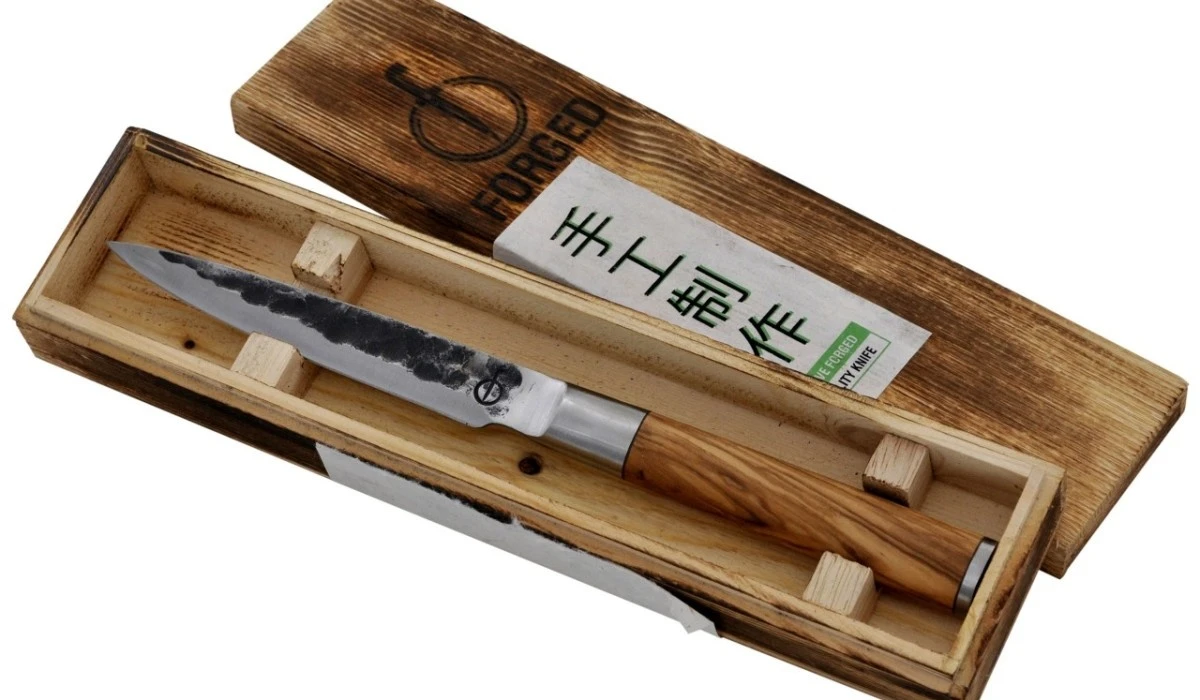 Forged Olive Universeel Mes (officemes) 12cm 2 Forged Olive Universeel Mes (officemes) 12cm - Afbeelding 2