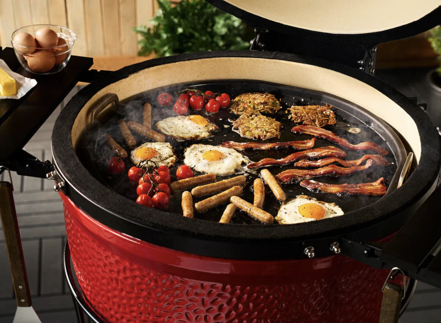 Kamado Joe Halfrond Gietijzeren Grillplaat 3 Kamado Joe Halfrond Gietijzeren Grillplaat - Afbeelding 3