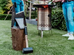 NO-AXE Houtklover Blank Staal Met Hamer -BBQ Verkoopwinkel no axe houtklover blank staal met hamer 6
